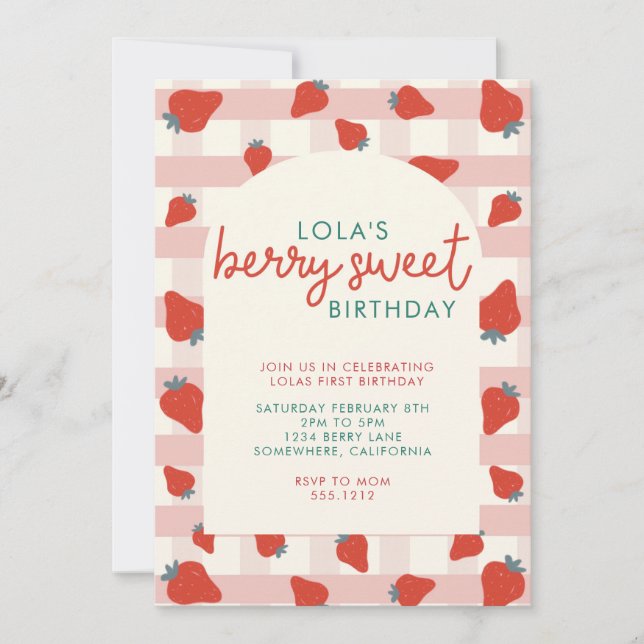 BERRY SWEET PARTY INVITE (Front)