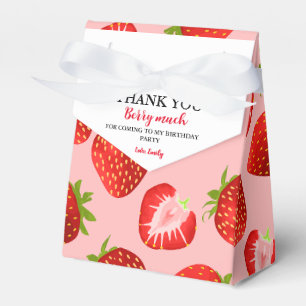 Berry Sweet Party Strawberry Girls Birthday Party Favour Box