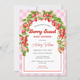 Berry Sweet Pink Baby Shower Invitation