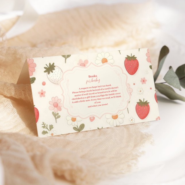 Berry Sweet Pink Coquette Baby  Books for Baby Enclosure Card (Creator Uploaded)