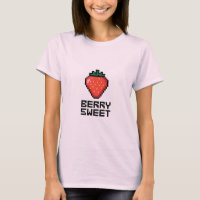 Berry Sweet Pixel Art Strawberry - Cute Minimalist