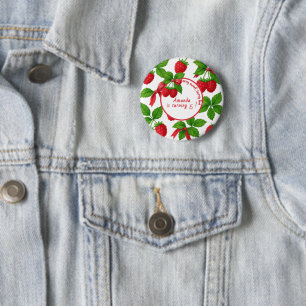 Berry Sweet Raspberry Kids Birthday Party - 6 Cm Round Badge