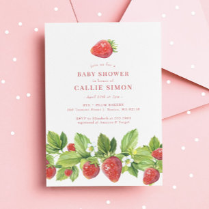 Berry Sweet Red Strawberry Baby Shower