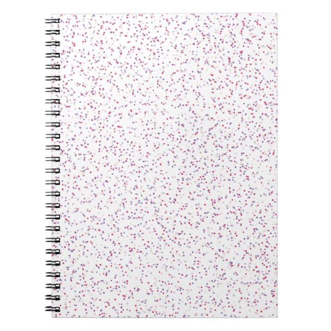 Berry Sweet Speckled Pink & Purple Dots Notebook (Front)