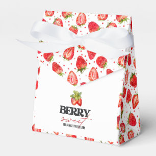 Berry Sweet Strawberries Baby Shower Favour Box
