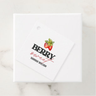 Berry Sweet Strawberries Baby Shower Favour Tags