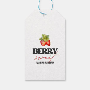 Berry Sweet Strawberries Baby Shower Gift Tags