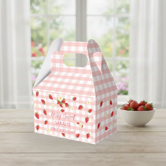 Berry Sweet Strawberry 1st Birthday Party Gift  Favour Box