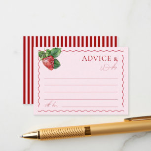 Berry Sweet Strawberry Advice and Wishes Enclosure Card
