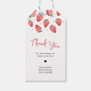 Berry Sweet Strawberry Baby Shower Favour Tags