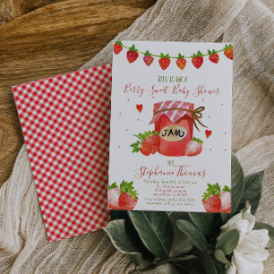 Berry Sweet Strawberry Baby Shower Invitation
