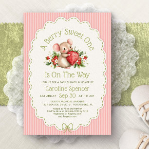 Berry Sweet Strawberry Baby Shower Invitation