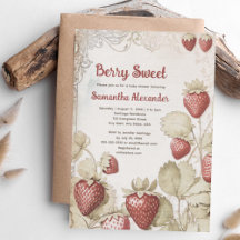 Berry Sweet strawberry baby shower 