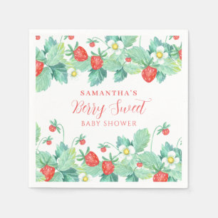 Berry Sweet Strawberry Baby Shower Napkin