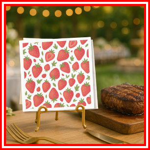 Berry Sweet Strawberry Baby Shower Napkin