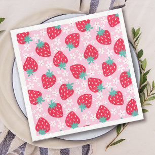Berry Sweet Strawberry Baby Shower Napkin