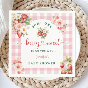 Berry Sweet Strawberry Baby Shower Paper Napkin
