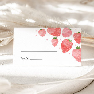 Berry Sweet Strawberry Baby Shower Place Card