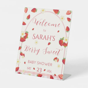 Berry Sweet Strawberry Baby Shower Table Sign
