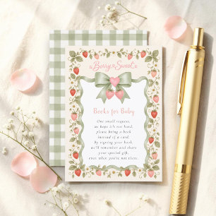 Berry Sweet Strawberry Books for Baby Enclosure  Card