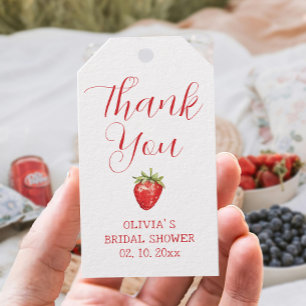 Berry Sweet Strawberry Bridal Shower Favour Gift Tags
