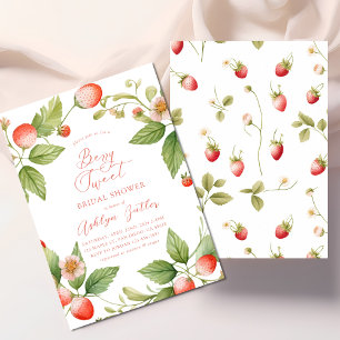 Berry Sweet Strawberry Bridal Shower Invitation