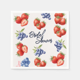 Berry Sweet Strawberry Bridal Shower Napkin