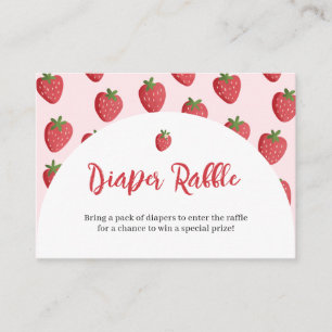 Berry Sweet Strawberry Diaper Raffle Card