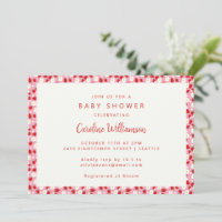 Berry Sweet Strawberry Floral Baby Shower Girl