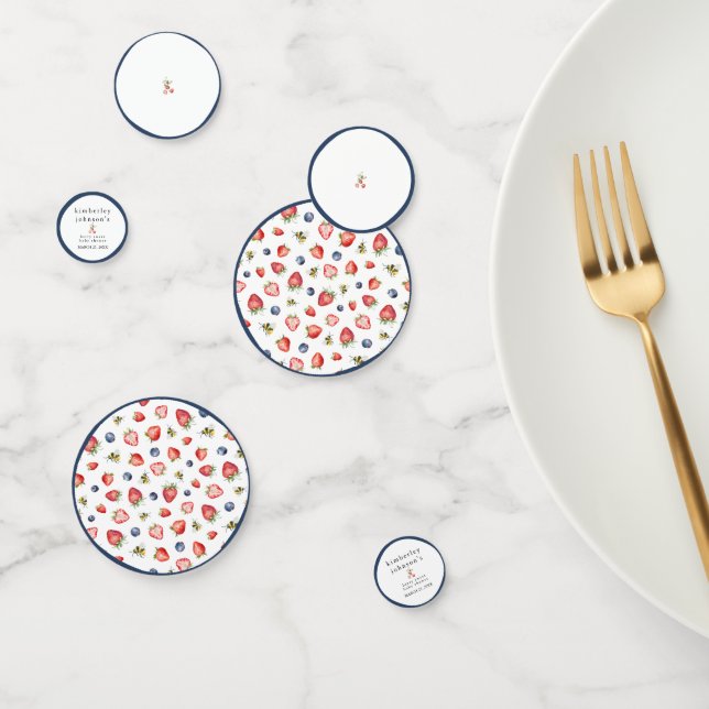 Berry Sweet Strawberry Girl Baby Shower Confetti (Group)