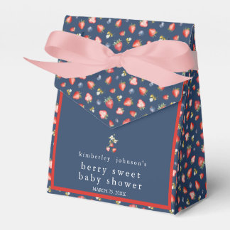 Berry Sweet Strawberry Girl Baby Shower Favor Box