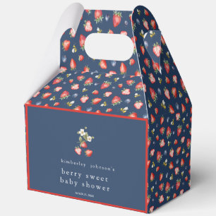 Berry Sweet Strawberry Girl Baby Shower Favour Box