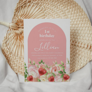 Berry Sweet Strawberry Girl's Birthday Invitation
