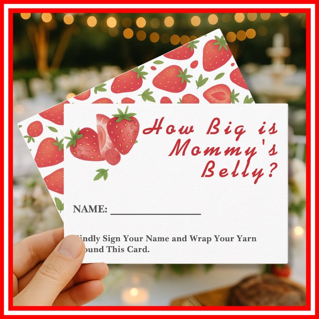 Berry Sweet Strawberry How Big Is Mommys Belly  Enclosure Card (Creator Uploaded)