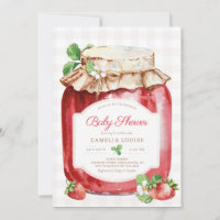 Berry Sweet Strawberry Jam Pink Baby Shower