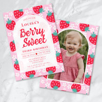 Berry Sweet Strawberry Photo Birthday Party