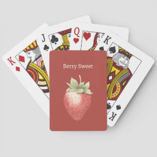 Berry Sweet Strawberry Playing Cards