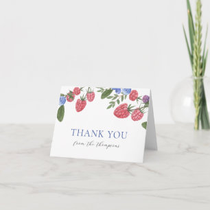 Berry Sweet Summer Berries Shower Thank You Card