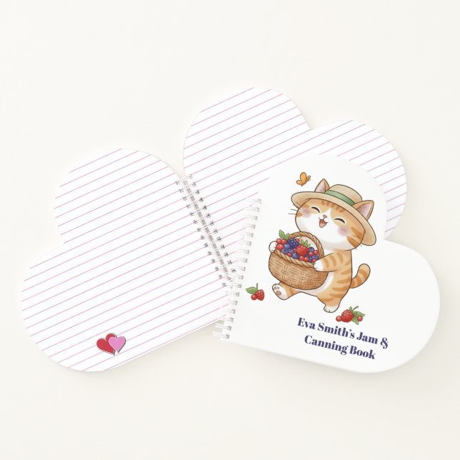 Berry Sweet Summer Days | Kawaii Cat Spiral Notebo Notebook (Inside)