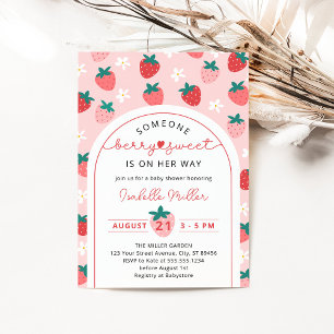 Berry Sweet Summer Girl Baby Shower Invitation