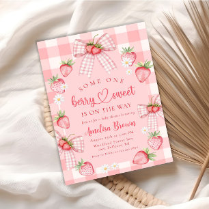 Berry Sweet Summer Strawberry Baby Invitation