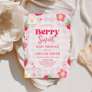 Berry Sweet Summer Strawberry Baby Shower Invitation