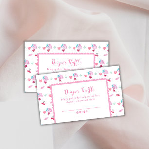 Berry Sweet Sweetheart Diaper Raffle Baby Shower  Enclosure Card