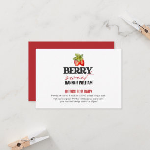 Berry Sweet Typography Books for Baby Card