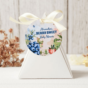 Berry Sweet  Wild Berries Baby Shower Classic Round Sticker
