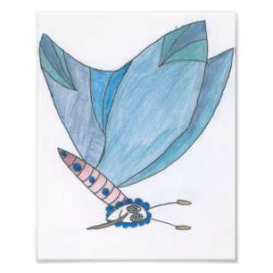 Berry the blueberry butterfly photo print