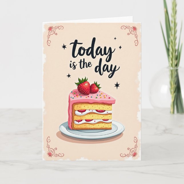 Berry Topped Birthday Card (Front)