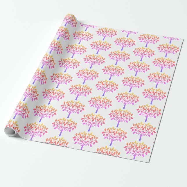 berry tree wrapping paper (Unrolled)