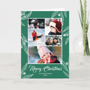 Berry Twigs - Photo Collage Merry Christmas Card