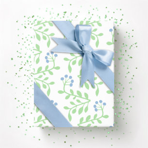 Berry Twist in Slate and Green Wrapping Paper